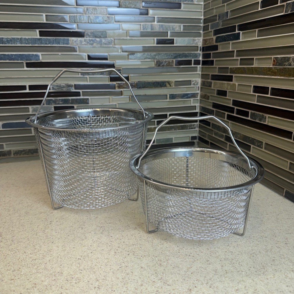 NEW Pampered Chef Steamer Baskets Set Quick Cooker / Pressure Cooker #100118